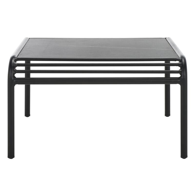 SAFAVIEH Outdoor Patio Furniture Core Sintered Stone Coffee Table, Fully Assembled - 26"W x 24"D x 17"H