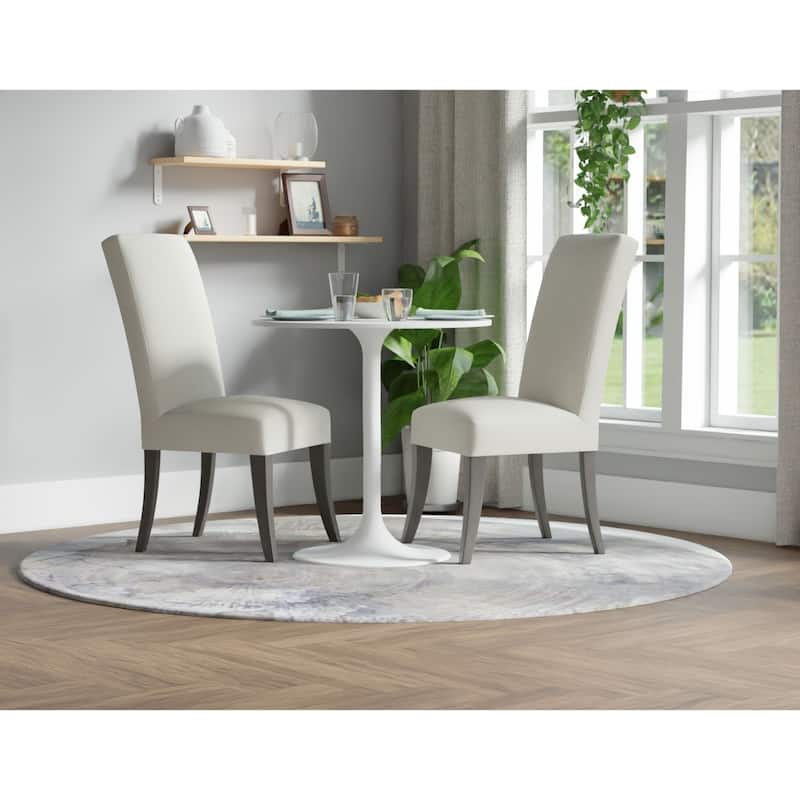 Marble Top Pedestal Dining Table with Round Base - 30" - White