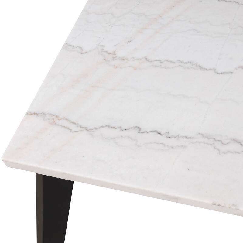 Furniture of America Fieny Modern Genuine White Marble Square 54-inch Counter Height Dining Table