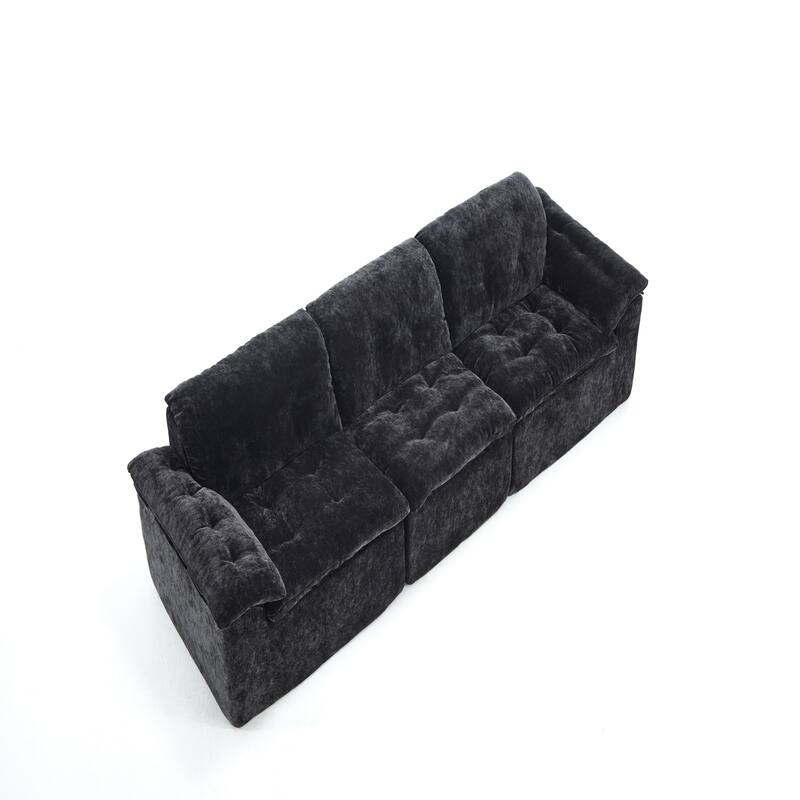 Modular Convertible Cushioned Sleeper Sofa Set