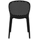 preview thumbnail 44 of 56, Modern Plastic Garden Patio Indoor or Outdoor Dining Stackable Chair UV Protected Armless With Dot Back Surf