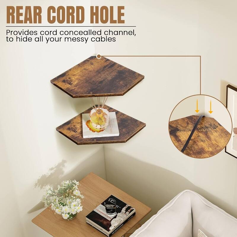 Corner Shelf Wall Mount, Floating Corner Shelves, Set of 4