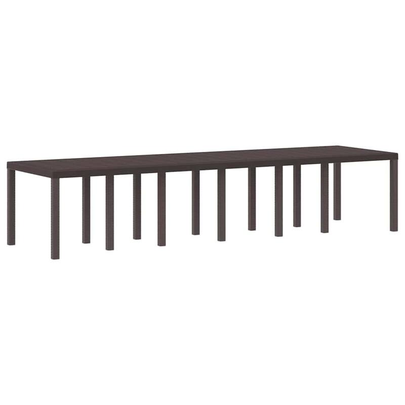 vidaXL Garden Table Anthracite/Brown poly rattan