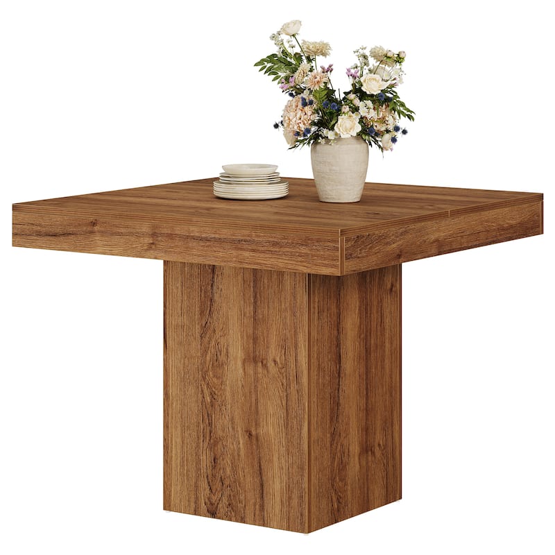 39" Farmhouse Small Square Kitchen Dining Table for 4 - 39" W x 39" D x 31.5" H