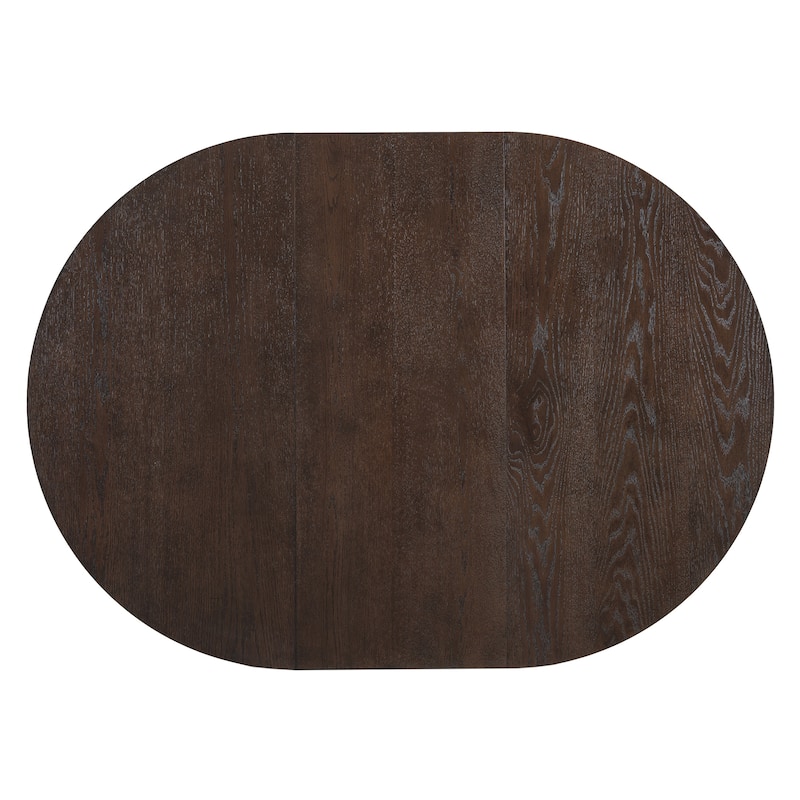 Roomfitters Modern 5-Piece Extendable Round Dining Table Set with Removable Leaf