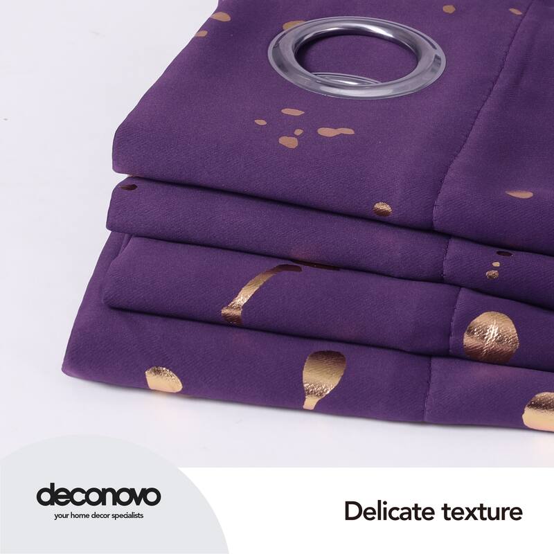 Deconovo Gold Spot Curtain Panel Pair (2 Panel)