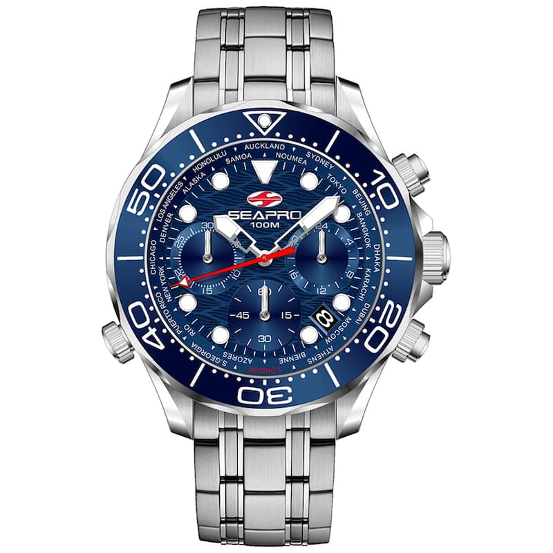 Seapro Men's Mondial Timer Blue Dial Watch - SP0152 - 6 (36)