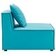 Thumbnail 6, Saybrook Outdoor Patio Upholstered Sectional Sofa Armless Chair. Changes active main hero.