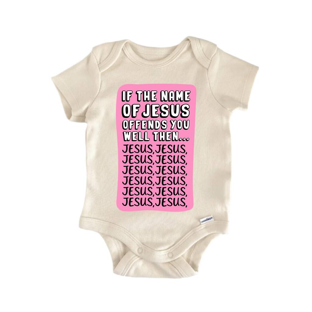 If The Name Of Jesus Religious God Christian - Baby Boy Girl Clothes Bodysuit
