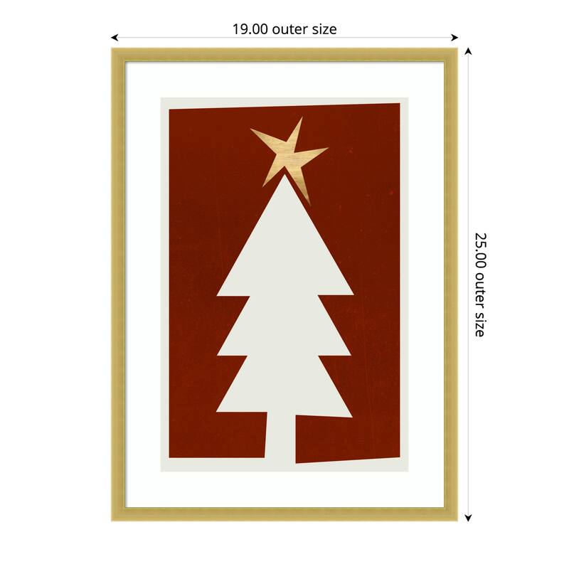 Oh Silent Night by Kubistika Wood Framed Wall Art Print - 19 x 25 in