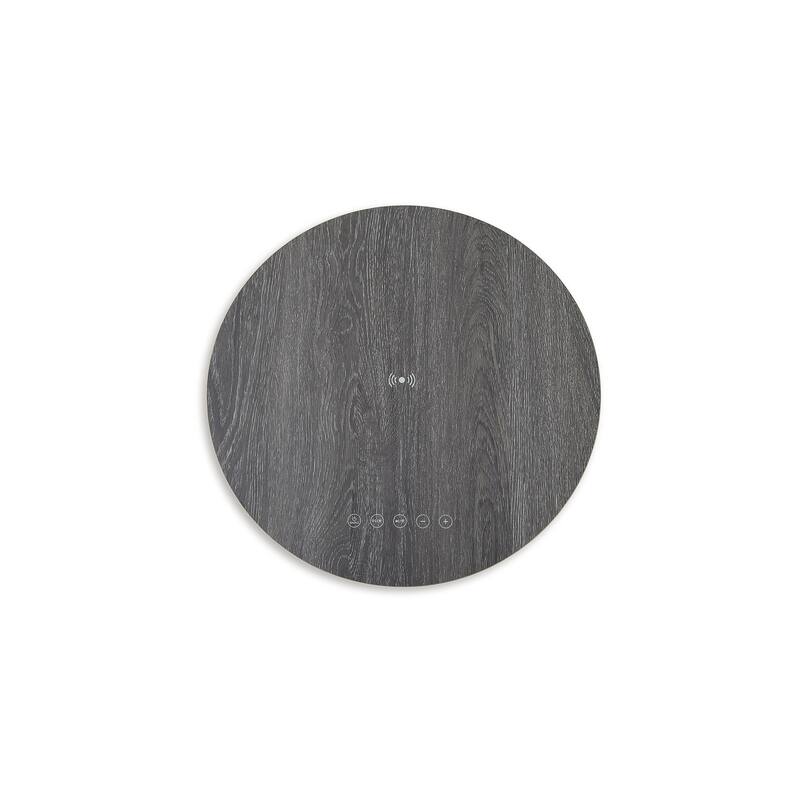 Signature Design by Ashley Sethlen Gray/Black Accent Table - 18"W x 18"D x 22"H