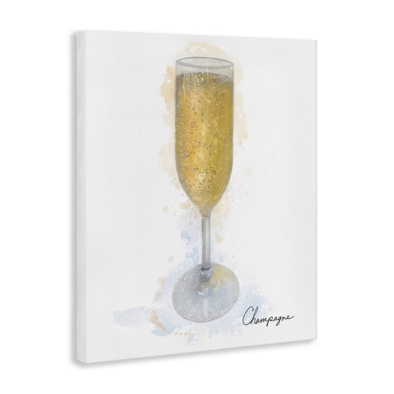 Stupell Champagne Glass Shimmer Canvas Wall Art Design By Matthew Piotrowicz