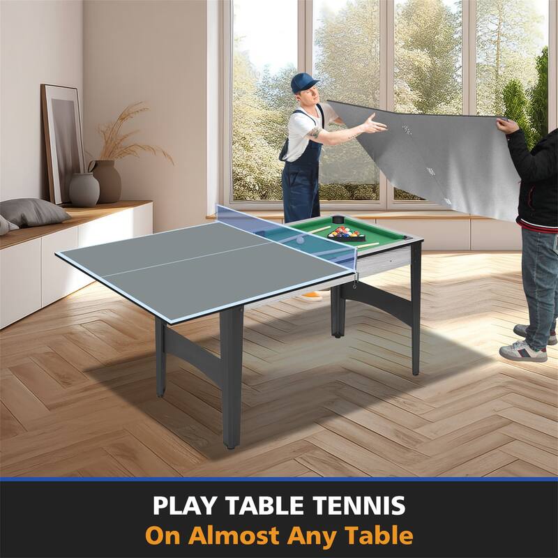 6*3ft Mid-Size Ping Pong Conversion Top Foldable,Table Tennis Table Top