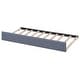 preview thumbnail 8 of 14, L-Shaped Upholstered Twin Platform Bed with Trundle, 2-Drawers, Built-in Desk, Convertible Design, Solid Wood Frame, Grey
