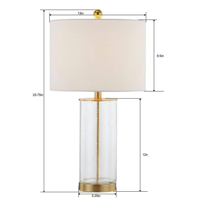 23.75" Clear Glass Table Lamp Set (Set of 2) - 13*13*23.75