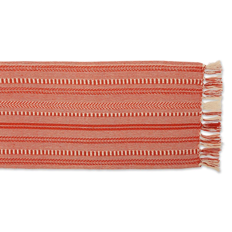 DII Black Braided Stripe Table Runner