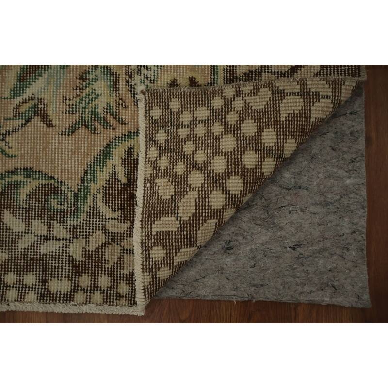 Hand Knotted Oriental 100% Wool Carpet Transitional Floral Beige & Ivories Anatolian Area Rug - 8' 11'' X 5' 3''