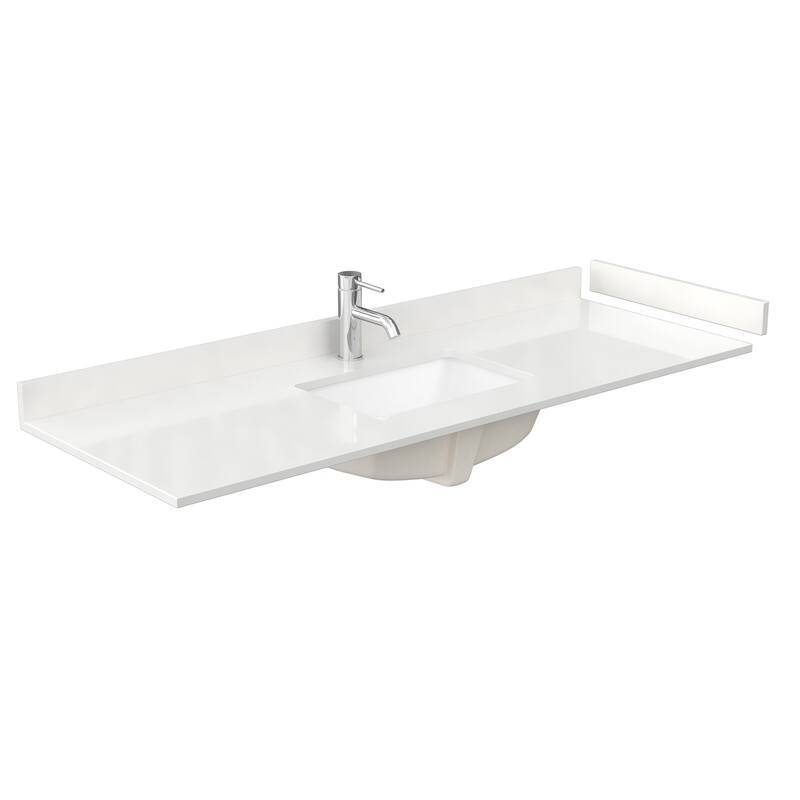 Icon 60-inch Single Vanity, Quartz Top, 58-inch Mirror
