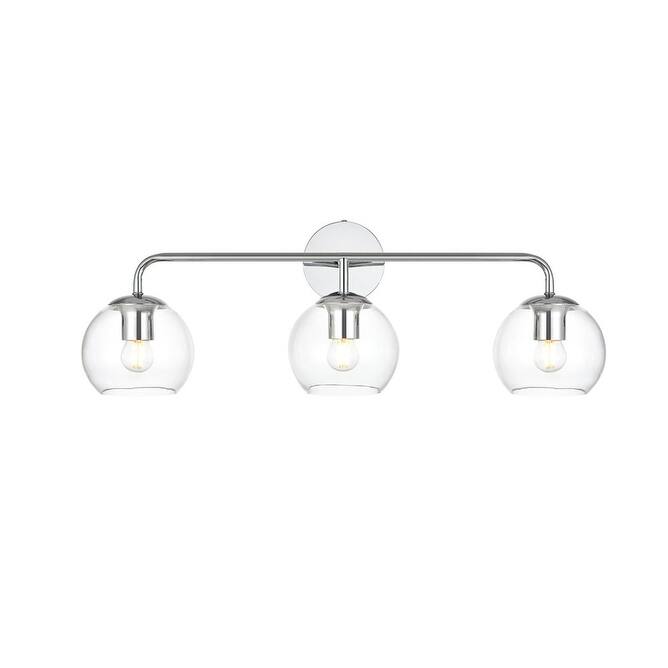 Elegant Lighting LD7321W28 Genesis 3 Light 10" Tall Bathroom Sconce