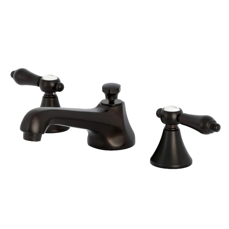 Kingston Brass Deck Mount Widespread Bathroom Faucet with Brass Pop-Up