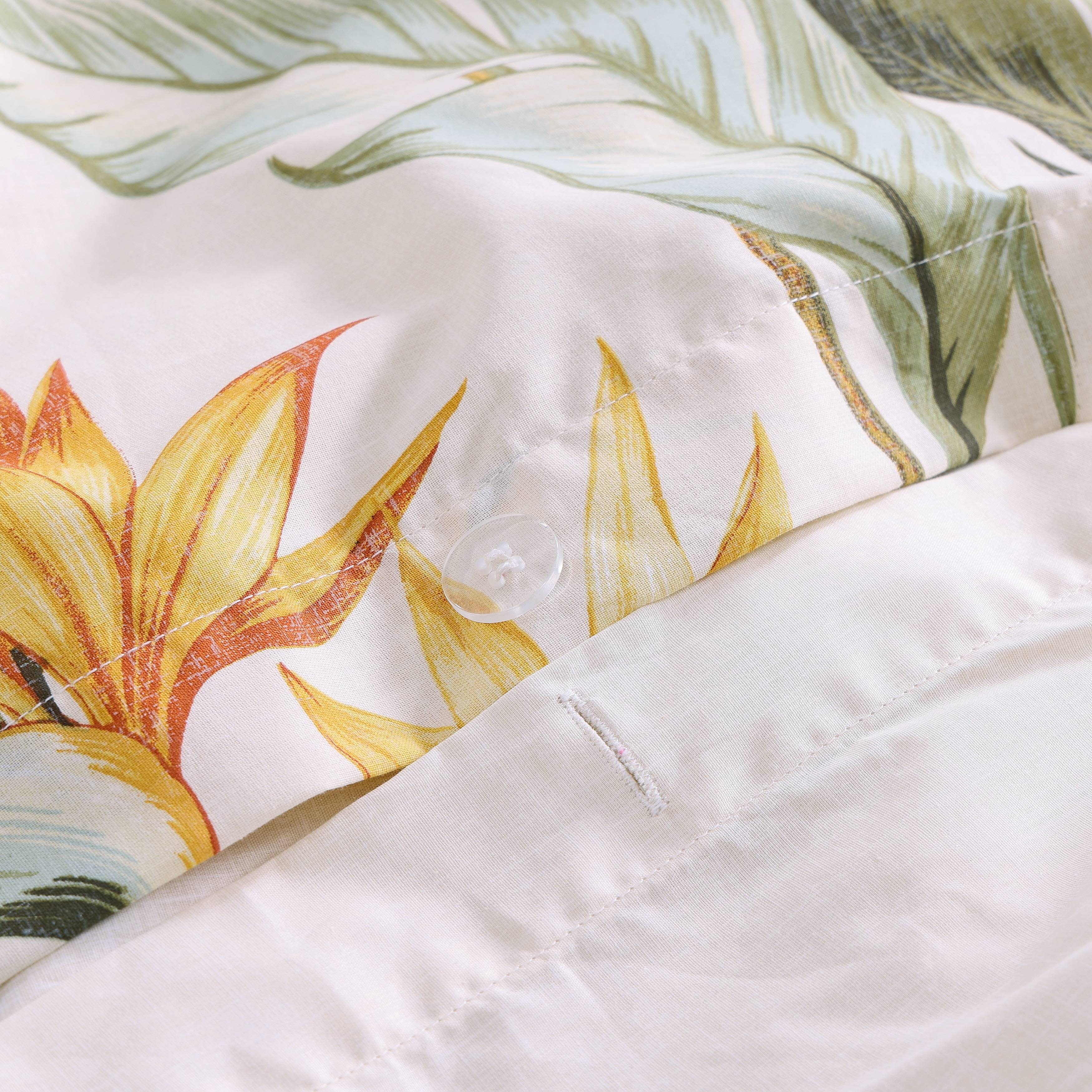 Tommy Bahama Birds Of Paradise Cotton Beige Duvet Cover Set On