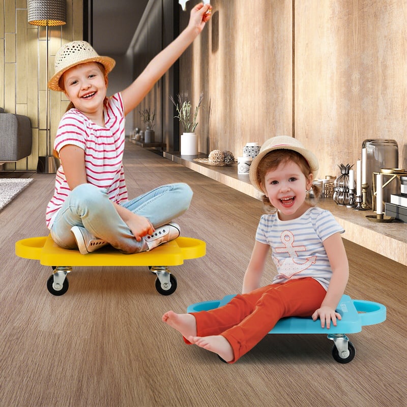 Gymax Children Balance Board Sitting Scooter Board 6-Pack PP Floor