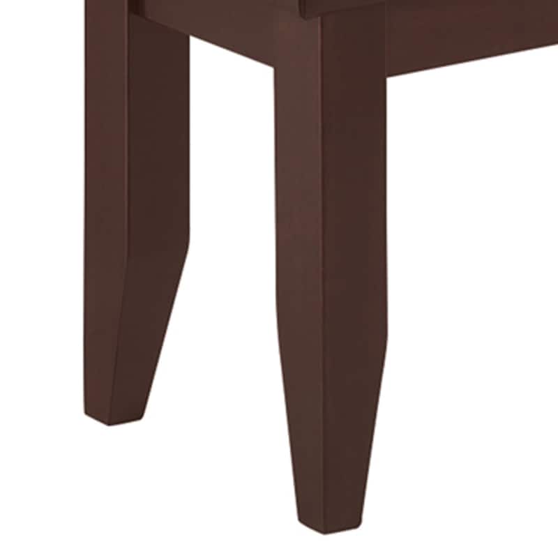 Comfy Wooden Dining Bench, Cappuccino Brown