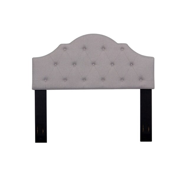 Button Trim Full/Queen Nailhead Upholstered Fabric Headboard. Opens flyout.