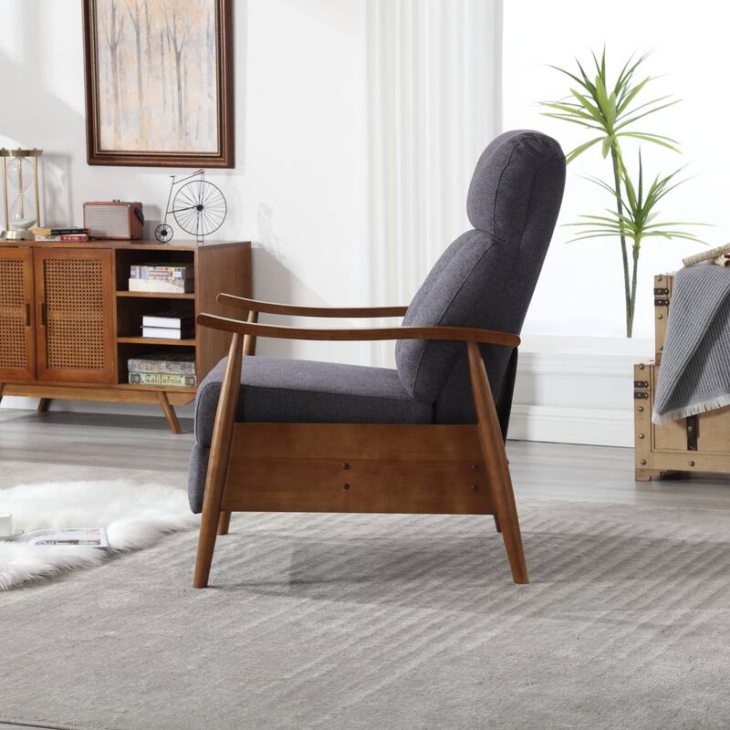 Dark Gray 26.38" Adjustable Chaise Lounge Chair