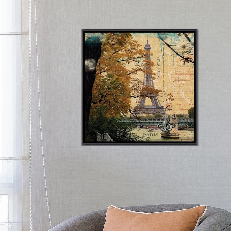 iCanvas "Eiffel Romance III" by Sandy Lloyd Framed