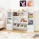 preview thumbnail 25 of 42, Costway Kids Toy Storage and Bookshelf with 8 Boxes Open Shelves & 2 - See Details