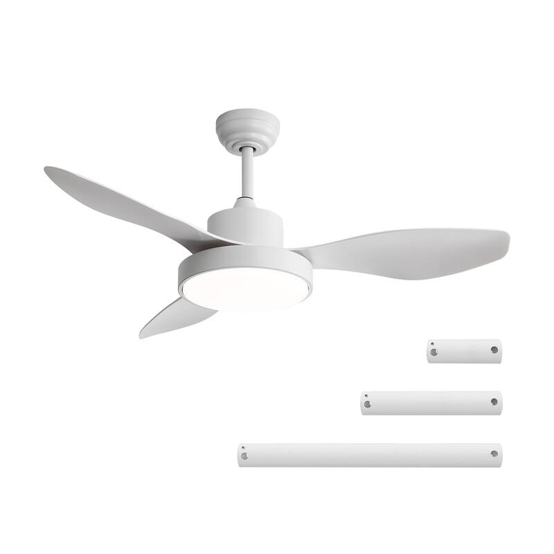 6-Speed Reversible Ceiling Fan with Light and Remote, Indoor 47" Energy Saving Ceiling Fan for Living Room Bedroom