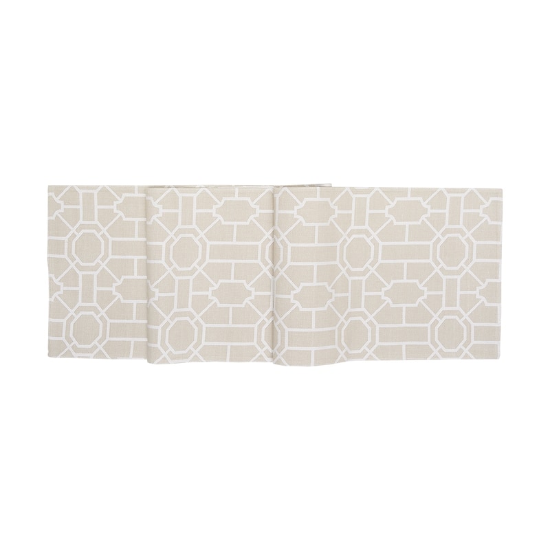 Trellis Woven Table Runner - 13" x 72" - Off-White