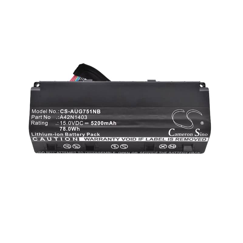 Battery for Asus ROG G751 G751J GFX71 0B110-00290000M A42LM93 A42LM9H A42N1403 - Black