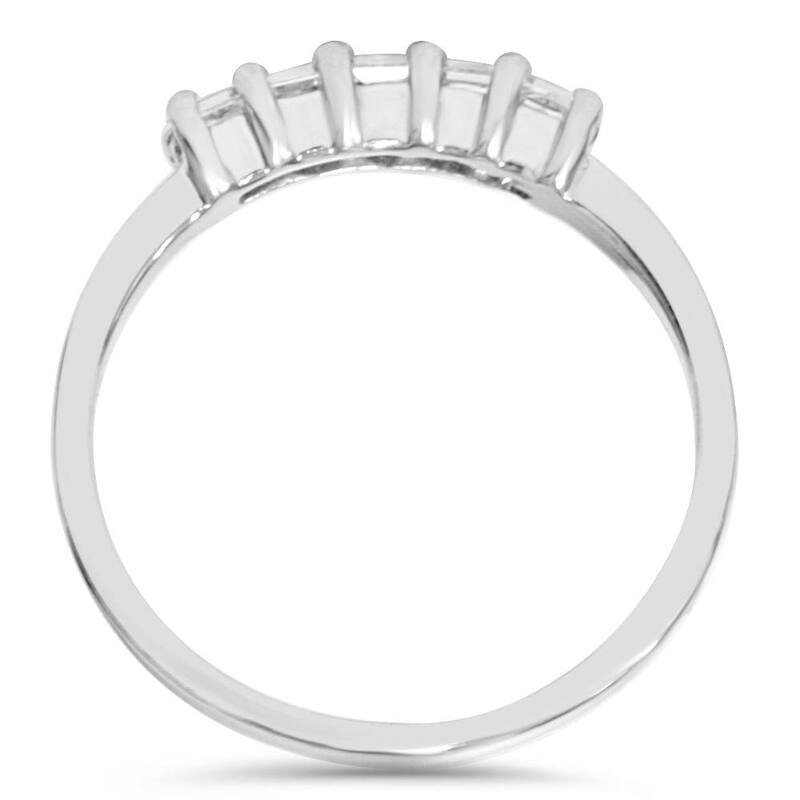 1/2ct Princess Cut Diamond White Gold Wedding Ring