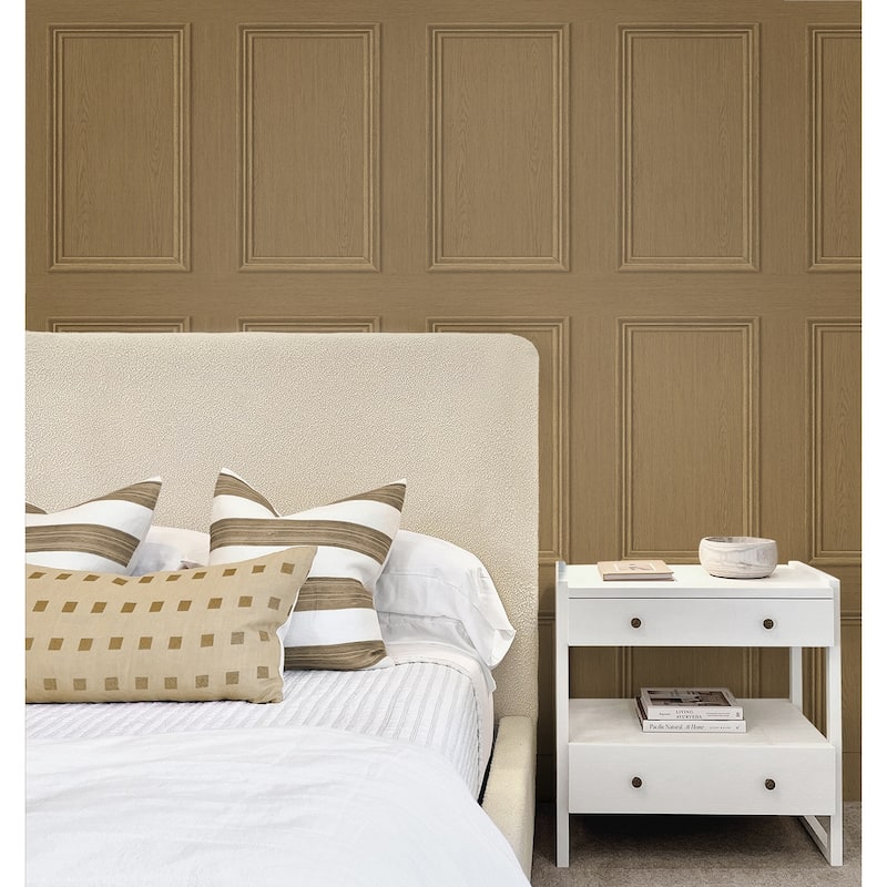 Stacy Garcia Home Faux Wood Panel Peel and Stick Wallpaper