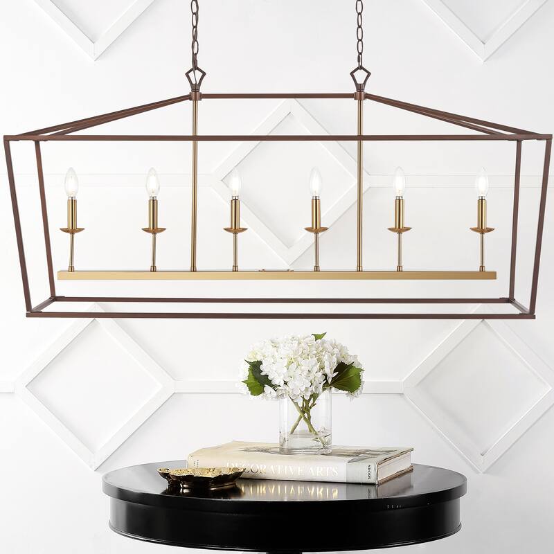 Marion Lantern Metal LED Pendant, by JONATHAN Y