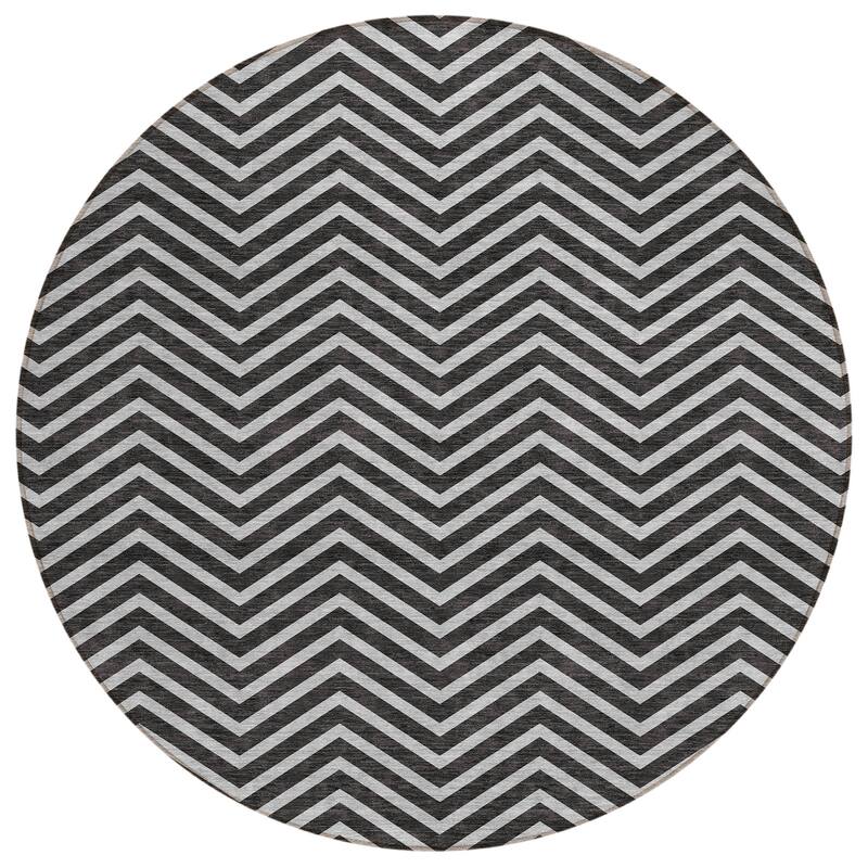 Machine Washable Indoor/ Outdoor Chantille Chevron Stripe Rug