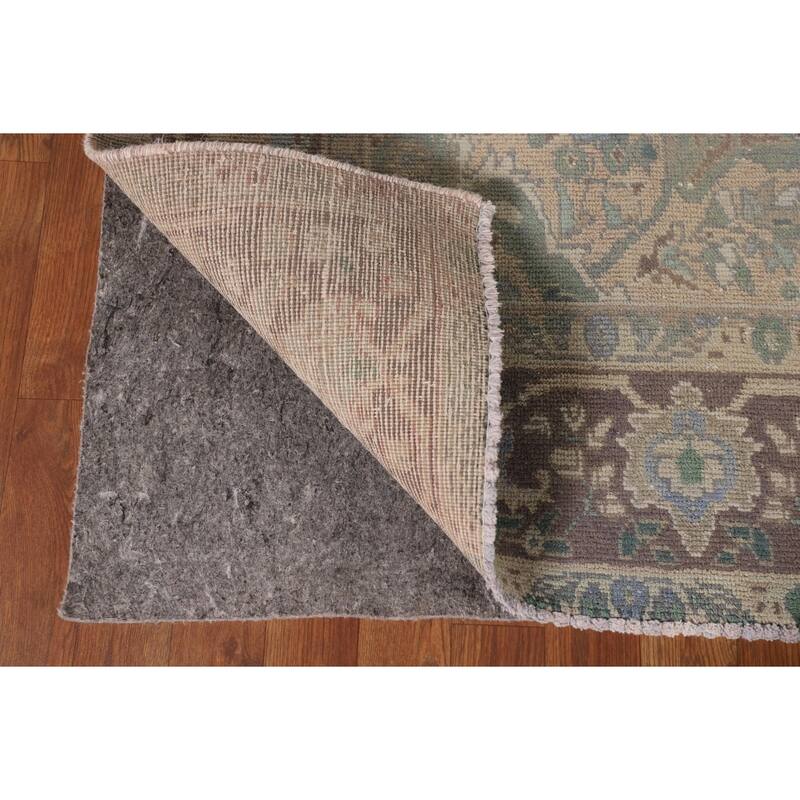 Distressed Tabriz Persian Vintage Area Rug Hand-Knotted Wool Carpet - 6'9"x 9'2"