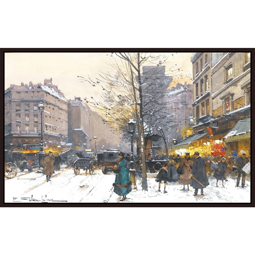 Winter Snow Scene by Eugène Galien Laloue Giclee Print Oil Painting ...