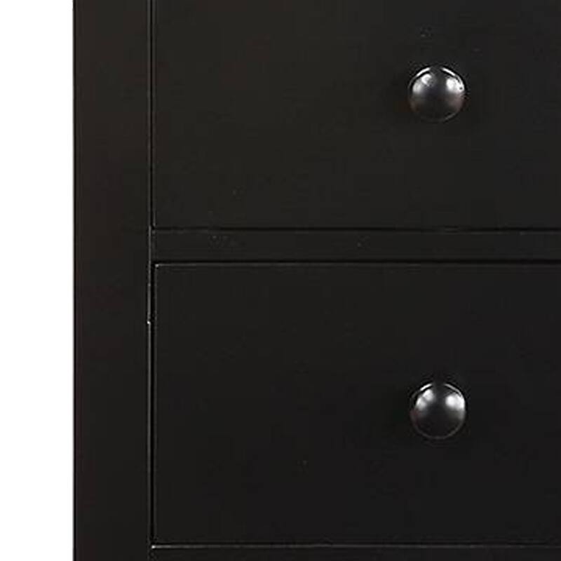 2-Drawer Traditional Design Solid Wood Nightstand 24.8 in. H X 22 in. W X 16 in. D