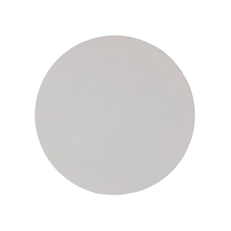 Roomfitters Round End Table with Metal Frame, Modern Accent Side Table for Living Room or Bedroom, Gold + White