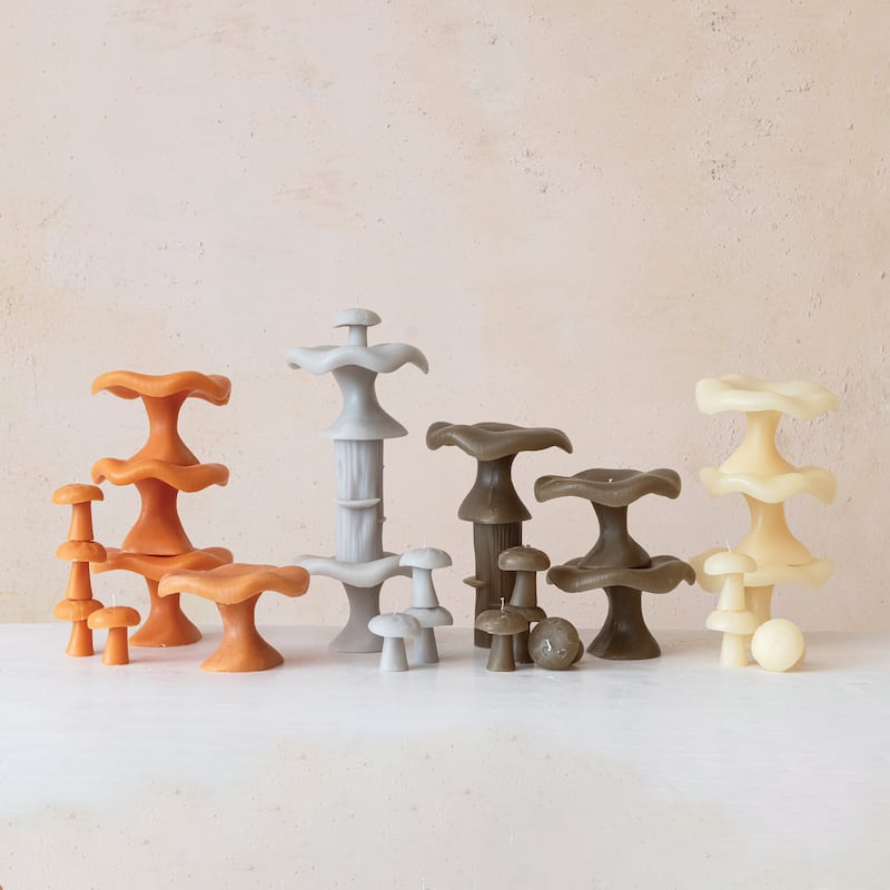 Unscented Mushroom Shaped Candles