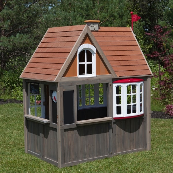 Shop Kidkraft Greystone Cottage Playhouse With Ez Kraft Assembly