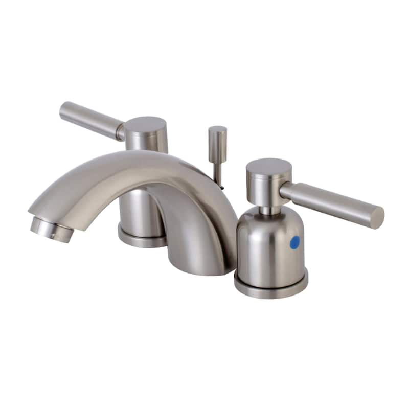 Kingston Brass Concord 1.2 GPM Widespread Bathroom Faucet with Metal - Brushed Nickel