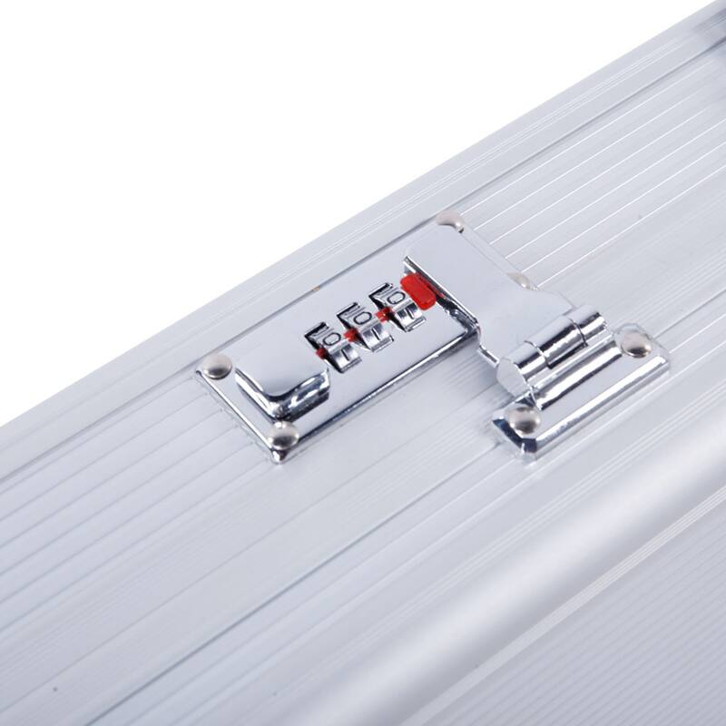 Aluminum Combination Lock Gun Case, Silver