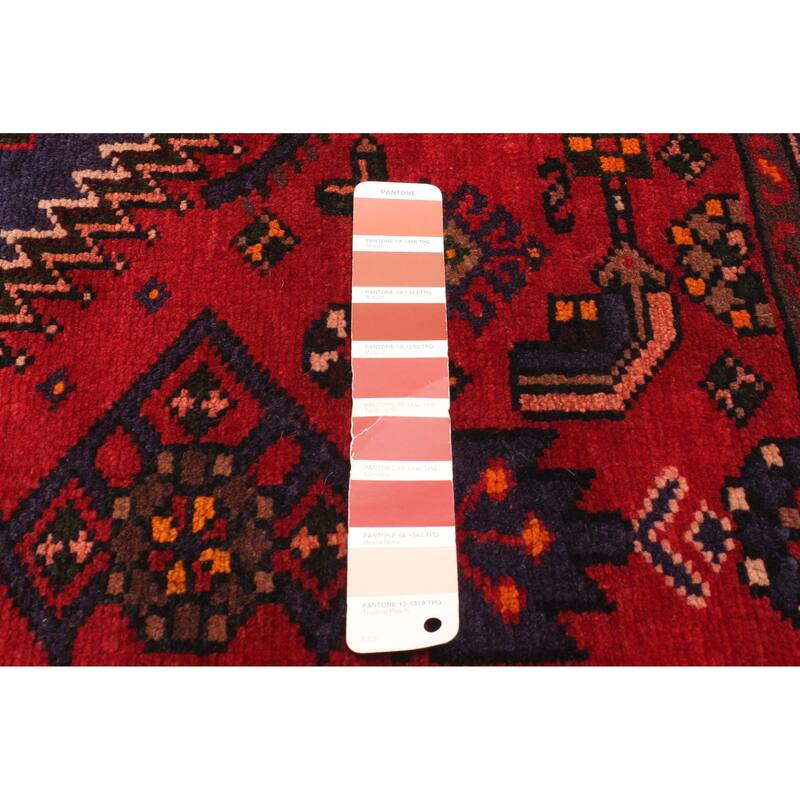 ECARPETGALLERY Hand-knotted Andelz Red Wool Rug - 4'1 x 6'8