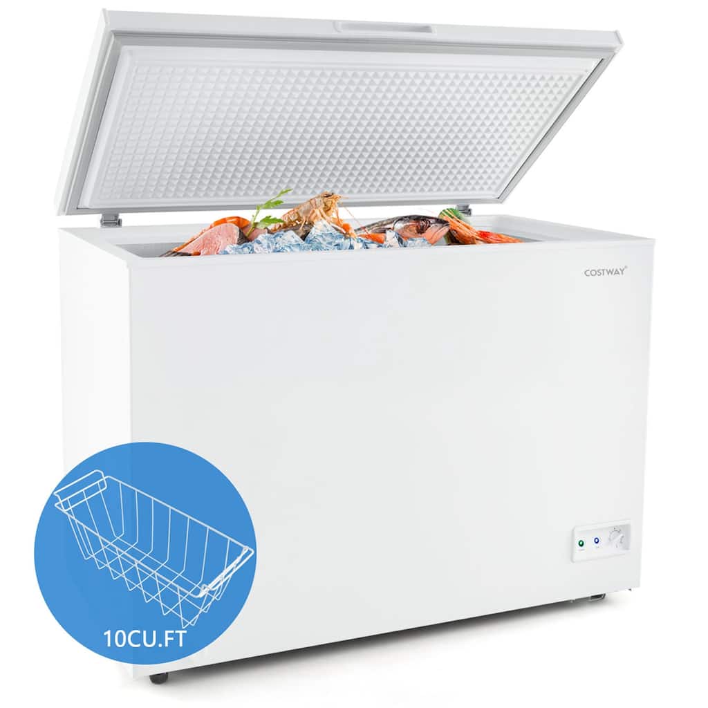 Costway 10 Cu. Ft. Chest Compact Freezer with 7-Level Temperature, - See Details