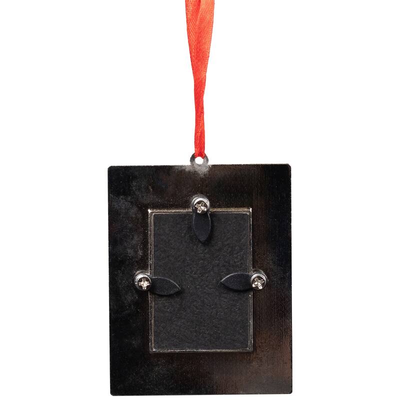 Buffalo Plaid Photo Frame Christmas Ornaments - 3.5" - Set of 4