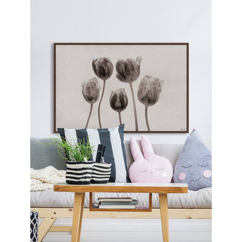 It's Tulip Time Floater Framed Print on Canvas